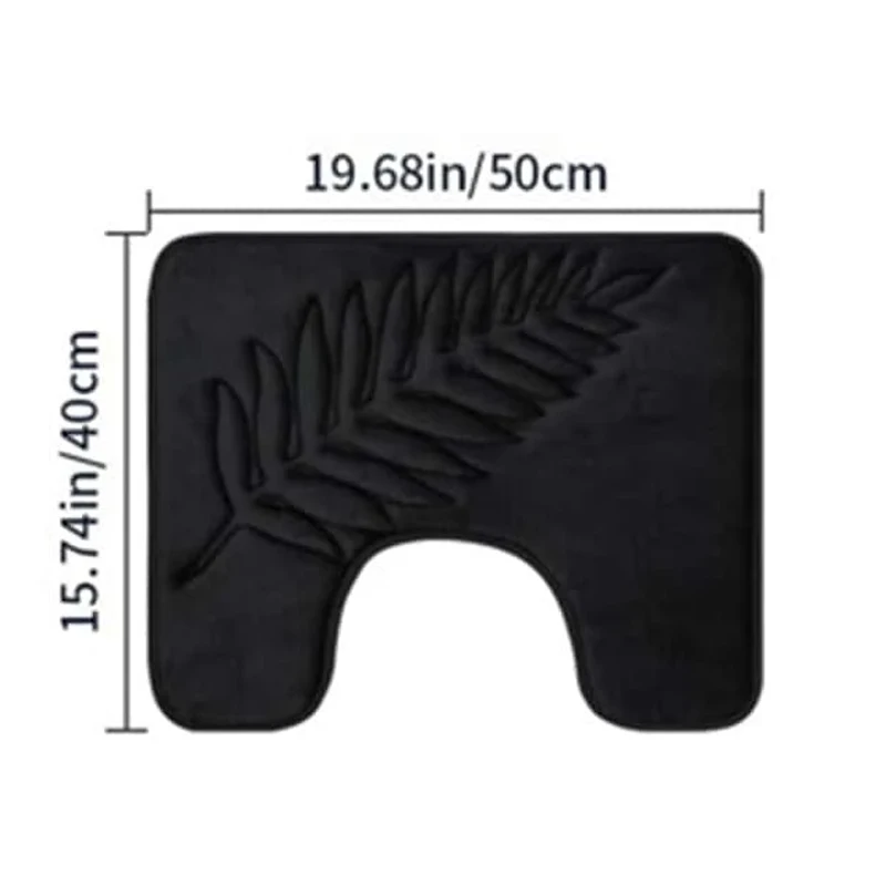 3-częściowy zestaw dywaników łazienkowych Memory Foam z motywem liści Kolba
