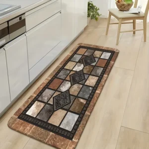 Zestaw mat kuchennych geometryczny dywanik w stylu farmhouse 40x120cm