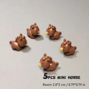 Zestaw 5 mini figurek zwierząt do ogrodu wróżek kot żółw wąż prosiak Jasnozielony