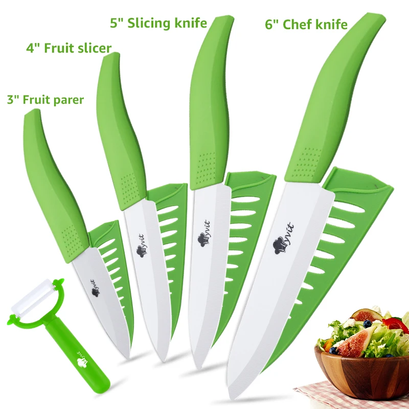 Zestaw noży ceramicznych z obieraczką Obierak 3456 cali peeler gn
