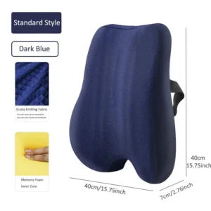 Zestaw poduszek memory foam lędźwie i plecy ortopedyczny Burgundia