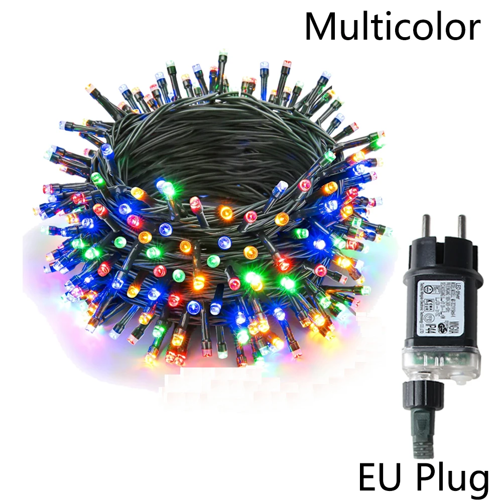 Zewnętrzne lampki LED sznurowe 10-100 m Multicolor eu plug