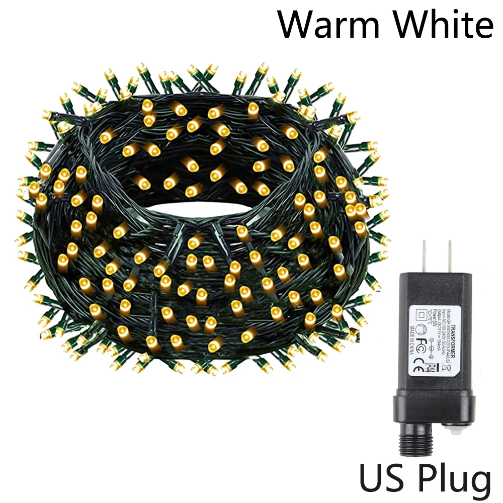 Zewnętrzne lampki LED sznurowe 10-100 m Warm us plug