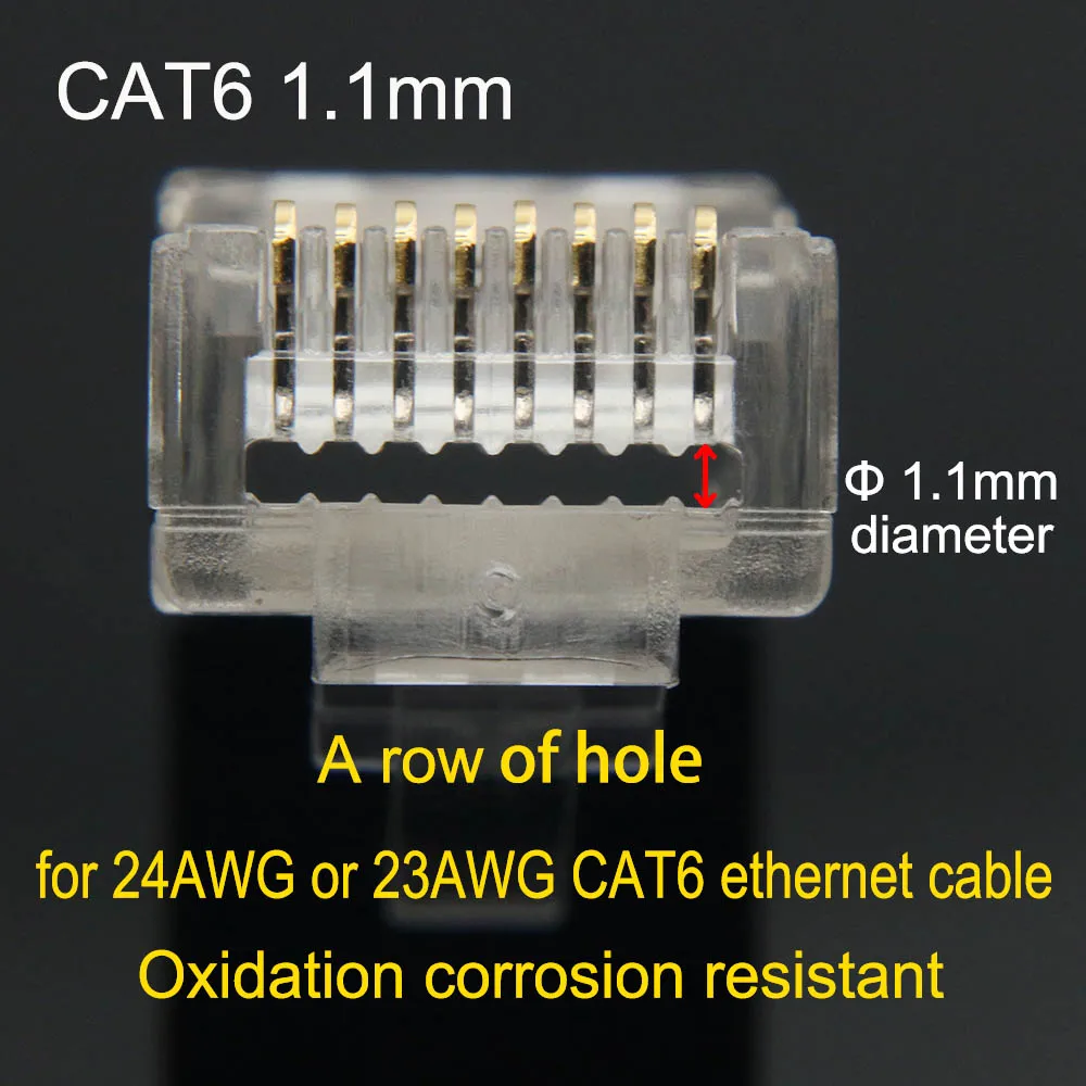 Złącze RJ45 Cat6 ekranowane metalowe, wtyczka sieciowa SFTP Ciemnoszary
