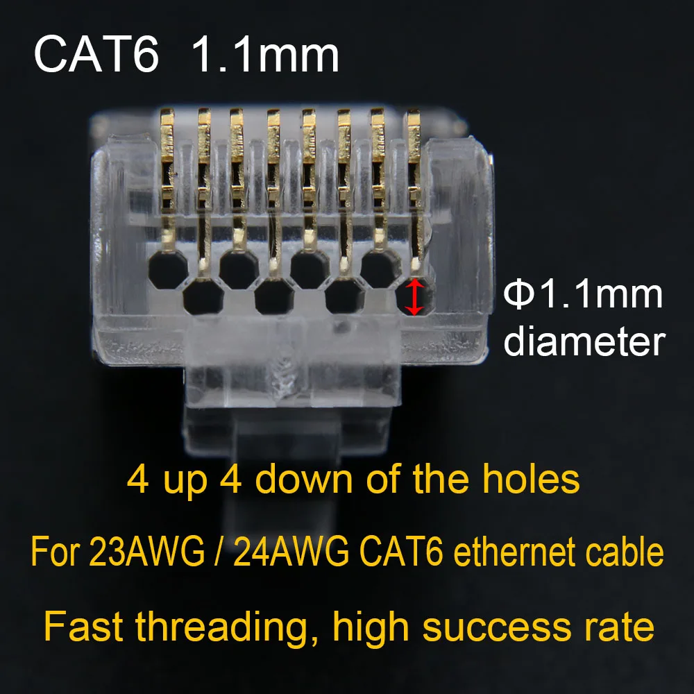 Złącze RJ45 Cat6 ekranowane metalowe, wtyczka sieciowa SFTP Kolba