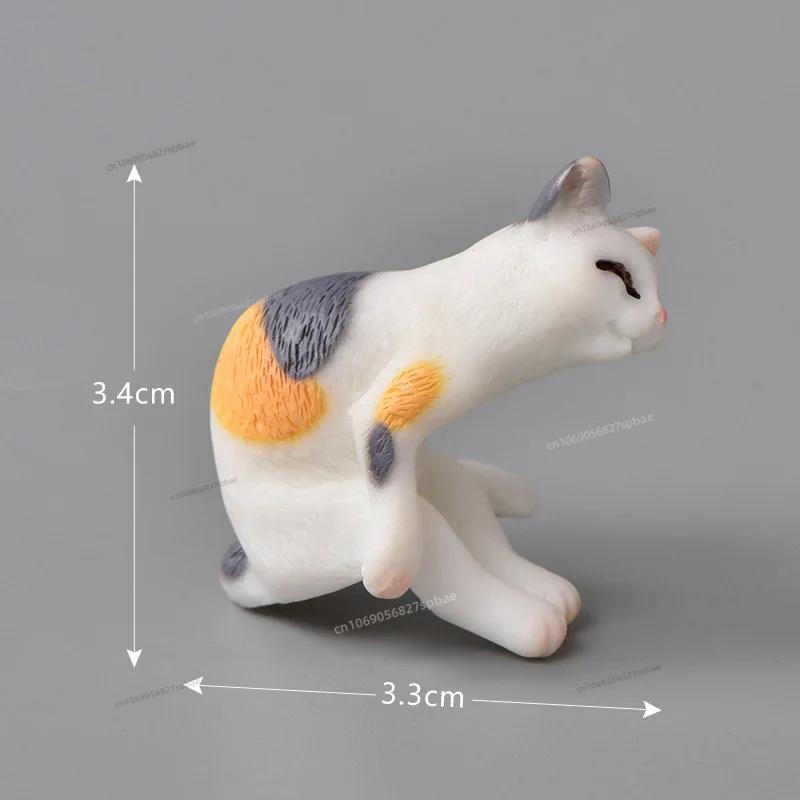 Żywiczna figurka kota – miniaturowa ozdoba do bajkowego ogrodu Fioletowy/фиолетовый